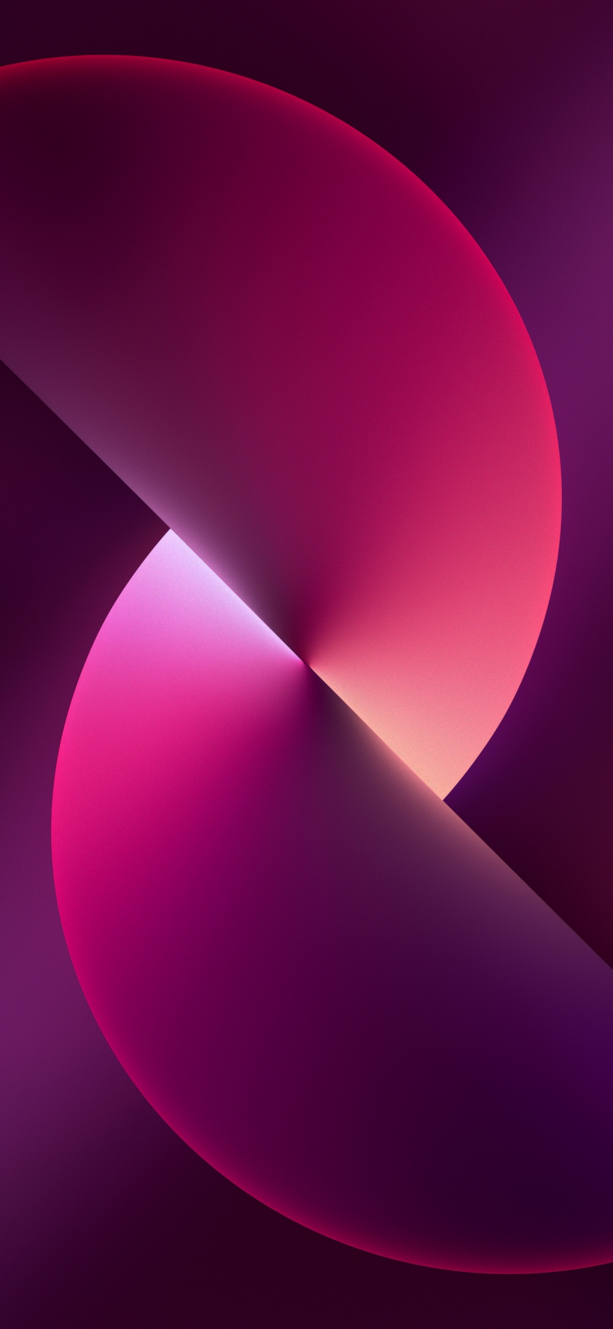 苹果iPhone13Pro 官方高清手机壁纸红粉紫色1404x3040